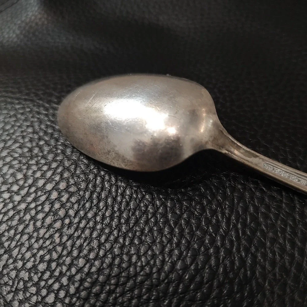 Vtg WM Rogers Silver‎ Plated Souvenir Spoon John Tyler Navy Yard  10th President